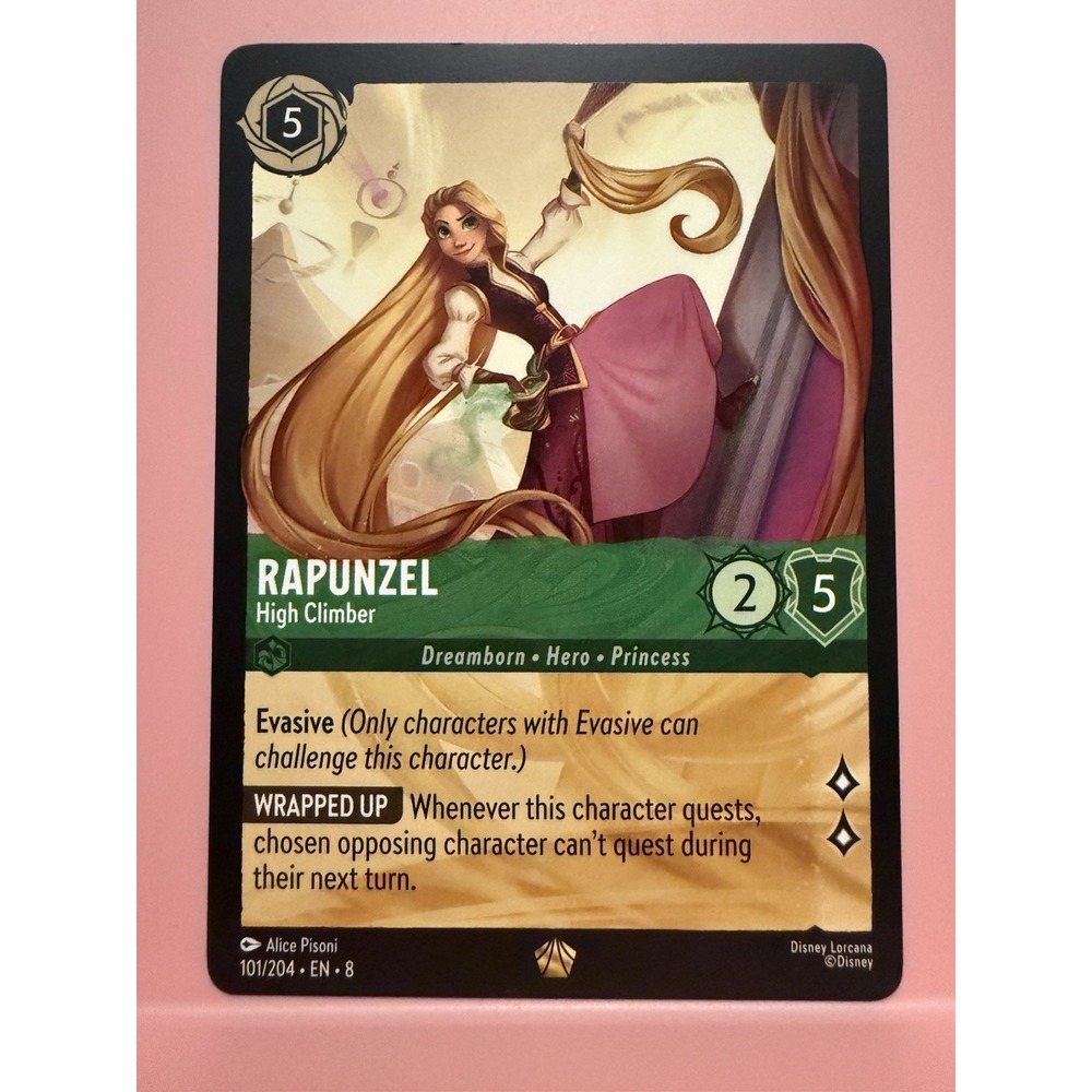 Disney Lorcana Rapunzel High Climber 101/204 Cold Foil Whispers in the Well